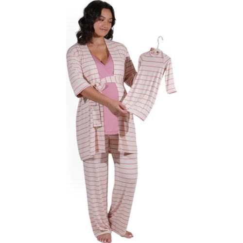 Analise During & After 5-Piece Maternity/Nursing Sleep Set for Mom & Baby, Large