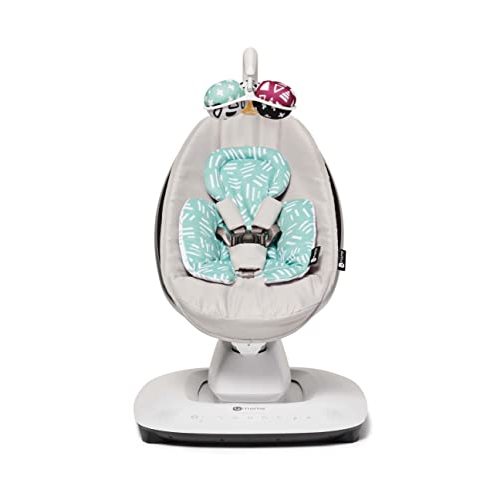 4moms MamaRoo Multi-Motion Baby Swing in Classic Grey with Mesh Infant Insert, Mint