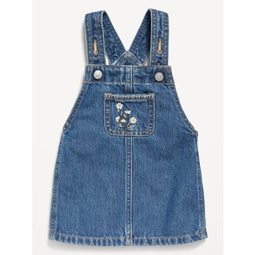Embroidered Jean Skirtall Dress for Baby
