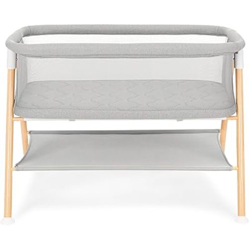 Newton Baby Essential Bassinet – Ultra-Breathable, Completely Washable, More Airflow for Safer, Cooler Sleep, Non-Toxic, Bedside Sleeper, Storage Shelf