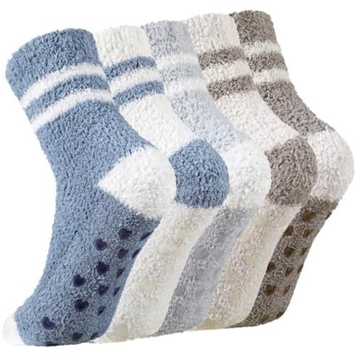 Premillow Slipper Socks for Women - Fuzzy Socks for Women, Womens Non Slip Fluffy socks Hospital Cozy socks with Grips