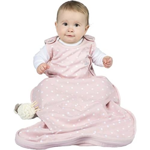 Woolino 4 Season Baby Sleep Sack - Ultimate Baby Sleeping Bag - Merino Wool and Organic Cotton Two-Way Zipper Adjustable Universal Size Sleep Sack for Baby (2-24 Months) - Rose