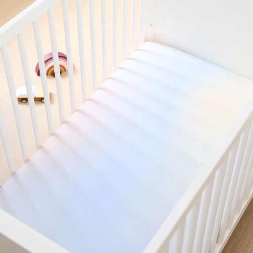Rainbow Watercolor Jersey Crib Fitted Sheet