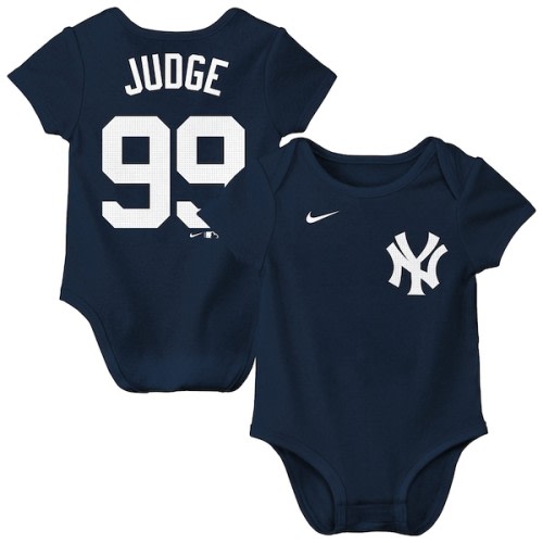 Infant New York Yankees Aaron Judge Nike Navy Name & Number Fuse Bodysuit