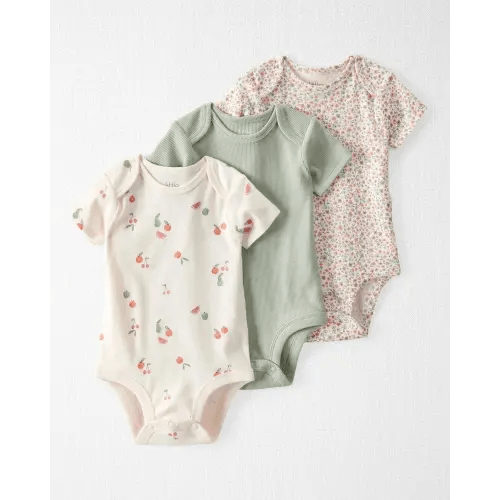 Baby 3-Pack Organic Cotton Rib Bodysuits - Little Planet | Carter's