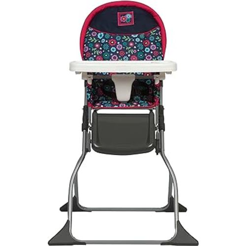 Cosco Kids Highchair for Baby, Simple Foldable High Chair, Convenient, Lightweight, and Compact Design, Flower Garden