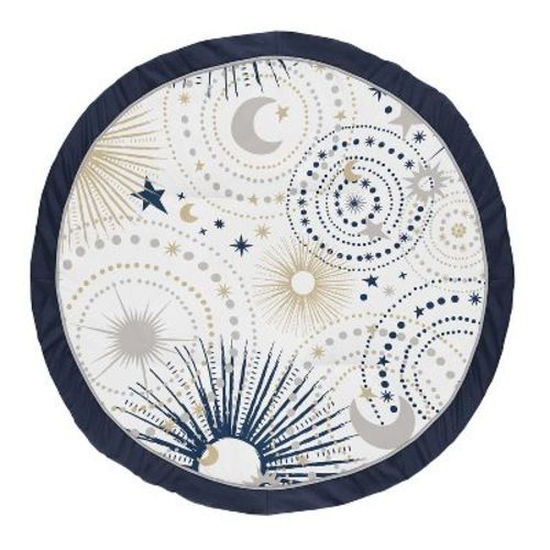 Sweet Jojo Designs Boy or Girl Gender Neutral Unisex Baby Tummy Time Playmat Celestial Blue Gold and Grey