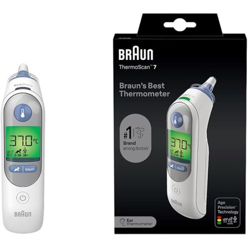 Braun ThermoScan 7 Ear thermometer - Age Precision Technology - Colour-coded Digital Display - Baby and Infant Friendly - #1 Brand among doctors(1) : Amazon.co.uk: Health & Personal Care
