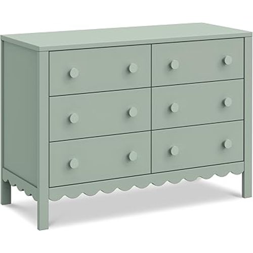 DaVinci Sammy Scallop 6-Drawer Dresser in Light Sage