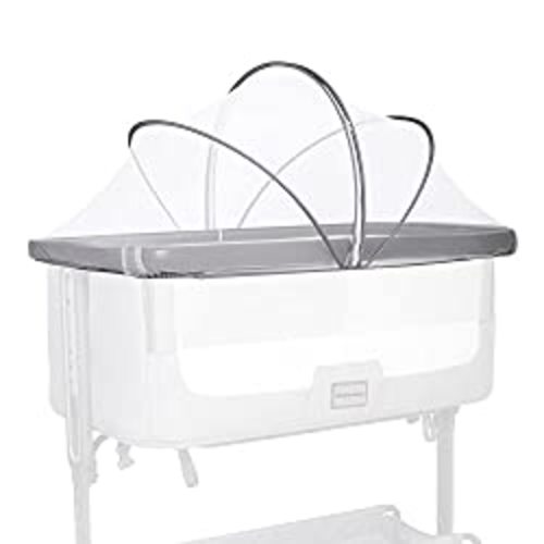 Beberoad Love Bassinet Mosquito Net Cover for Baby Bassinet Cover to Keep Cats Out Mosquito Net for Bassinet/Bedside Sleeper/Travel Cribs (White) - Bassinet Cover-white
