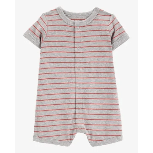 Baby Crab Striped Cotton Blend Short-Sleeve Romper - Carter's | Carter's