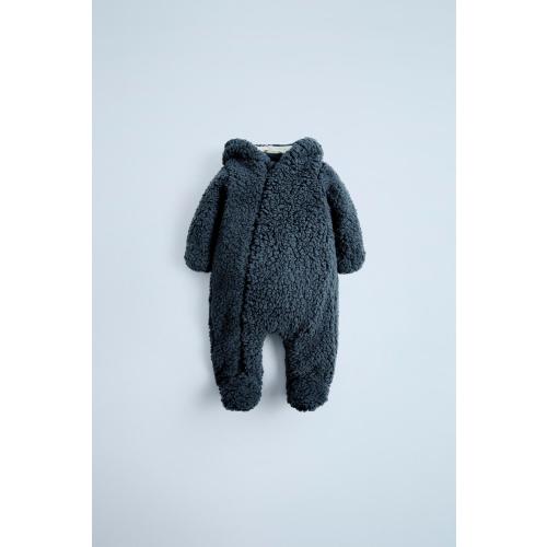 FAUX SHEARLING BODYSUIT - Petrol blue | ZARA United States