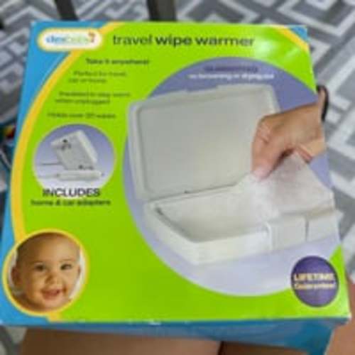 Travel wipe warmer with adapter NIB