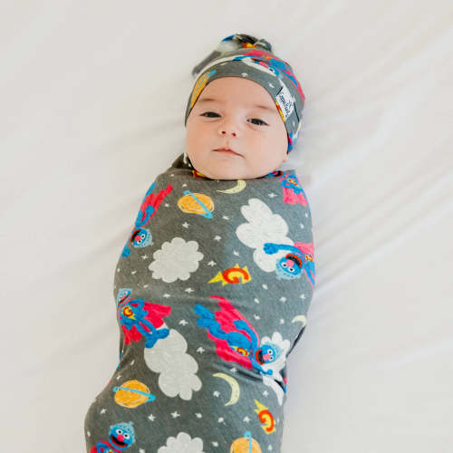 Knit Swaddle Blanket - Super Grover