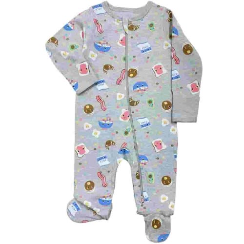 Wonder Nation Baby Gender Neutral Zip Front Footed Sleep N Play Pajamas, Sizes Preemie-6/9 Months