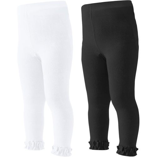 Mini angel Baby Leggings Toddler Footless Tights Girls Ruffle Leggings Kids Cotton Stockings Pants 1/2/3 Pack