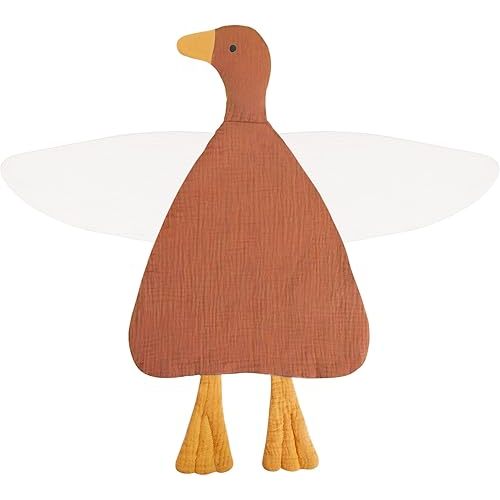 Baby Toys Lovey Blanket Soft Duck Toys for Newborn Essentials 0-6 Months, Sensory Stuffed Animal Security Blanket for Boys and Girls (Duck-Brick)