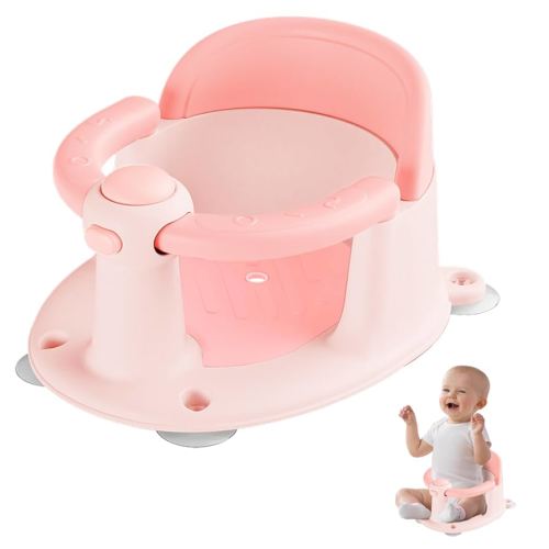 Baby Bath Seat, Bath Seat for Baby 6 Month & up, Baby Bath tub Seat with Suction Cups, Non-Slip, Detachable, Pink