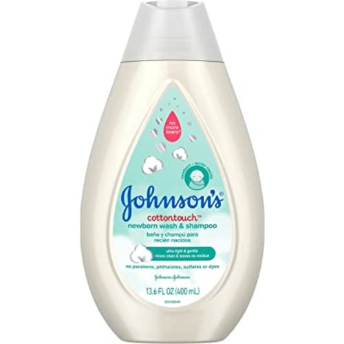 Amazon.com: Johnson's Baby CottonTouch Newborn Body Wash & Shampoo, Gentle & Tear-Free, Made with Real Cotton, Gently Washes Away Dirt & Germs, Sulfate- & Paraben-Free for Sensitive Skin, 13.6 Fl Oz : Baby