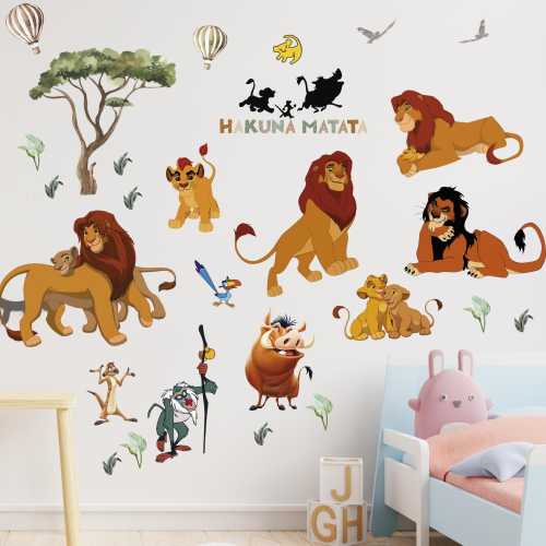 Lion King Wall decals – Safari wall stickers, Simba Mufasa, Lion King Wall stickers