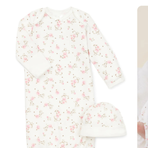Vintage Rose Sleeper Gown And Hat