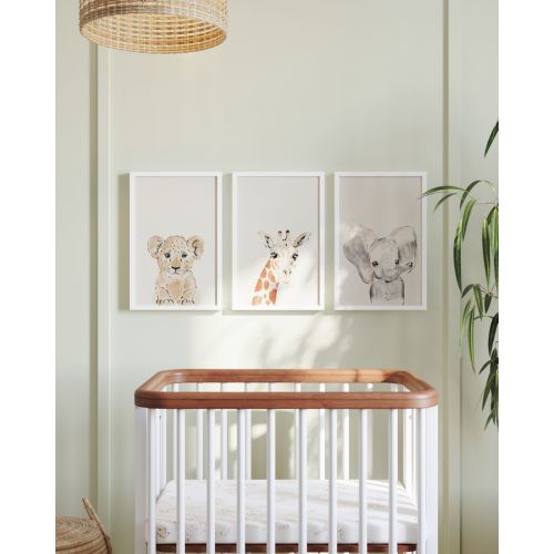 Safari Animals Framed Wall Art Set - 12x18