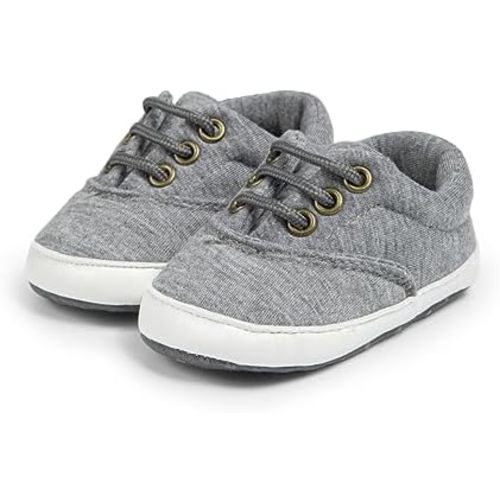 Morbido Infant Baby Boys Girls Canvas Sneaker Toddler Slip On Anti Skid Newborn First Walkers Candy Shoes for 0-18 Months