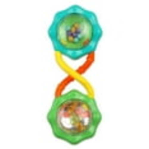 Bright Starts Rattle & Shake BPA-Free Baby Barbell Toy, Green, For Ages Newborn +