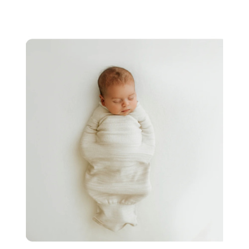 Bamboo Beige Swaddle Sleep Sack - Large (12-18 pounds)