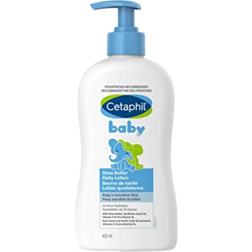 Cetaphil Baby Shea Butter Daily Lotion - 24hr Hydration - Paraben, Colourant and Mineral Oil Free, 400ml Pump