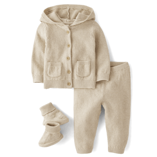 Unisex Baby Sweater Cardigan 3-Piece Outfit Set - Homegrown by Gymboree - H/t straw