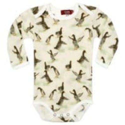 Duck Organic Cotton Long Sleeve One Piece | MILKBARN Kids | Organic and Bamboo Baby Clothes and Gifts