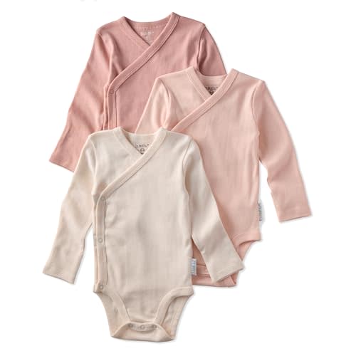 Butterblu unisex-baby Sterling 3-pack Kimono Bodysuits 100% Organic Cotton Side Snap for Baby Boys & Girls