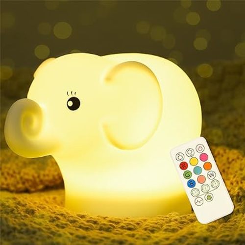 Elephant Night Light for Kids, Baby Nursery NightLight for Breastfeeding