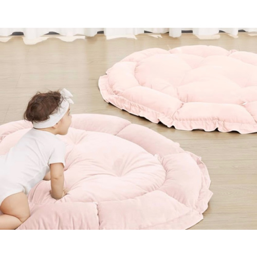 ANGELBLISS 5 in 1 Baby Play Gym Mat, Reversible Tummy Time Mat with 5 Sensory Toys for Stage-Based Developmental, Thick & Large Baby Activity Center from Newborn to Toddler (Pink)