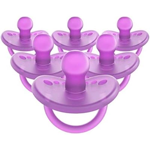 Evenflo Balance + Orthodontic Pacifier (6 Months+, 6pk, Purple)
