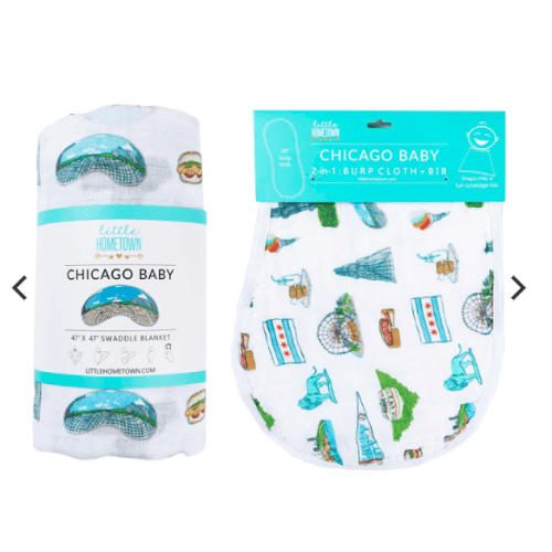 Chicago Baby Muslin Swaddle & Burp Cloth - Buy Now