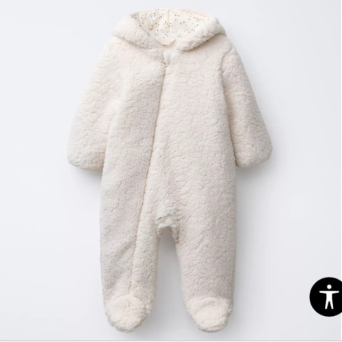 POLAR FLEECE ROMPER - Ecru | ZARA Canada
