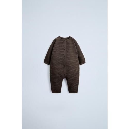 LONG WOOL BLEND JUMPSUIT - Brown | ZARA United States