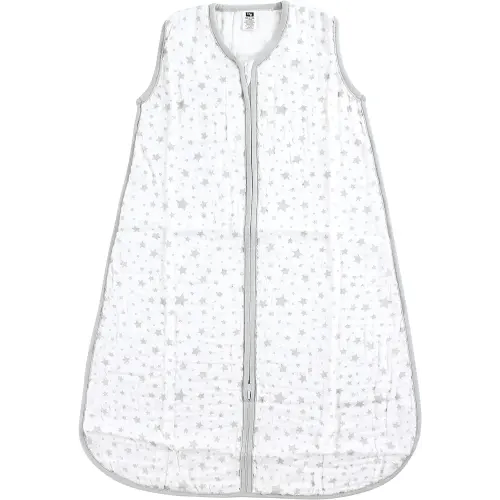 Hudson Baby Unisex BabyMuslin Cotton Sleeveless Wearable Sleeping Bag, Sack, Blanket