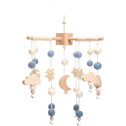 Baby Mobile for Crib | Baby Crib Nursery Mobile Star Moon for Baby Boys and Girls | Boho Nursery Decor | Baby Shower Set for Infant Bedroom Hanging Decoration Toy