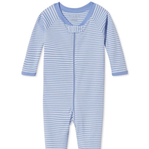 LAKE | Baby | Pima Cotton Pajamas | French Blue Baby Sleeper