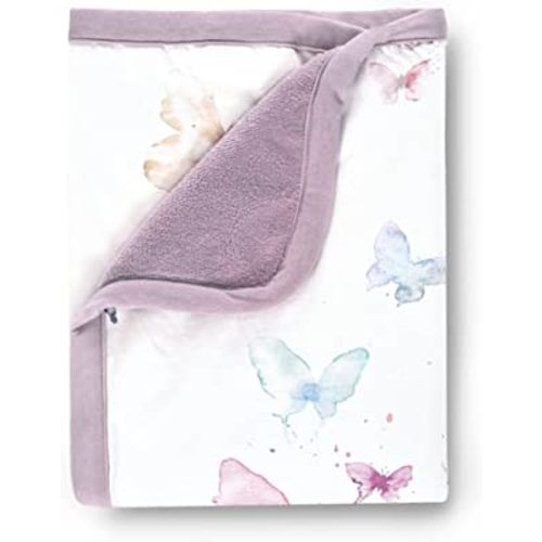 Oilo Baby Blanket - Baby Blankets for Girls Soft Plush Baby Girl Blankets - Toddler Blanket - Stroller Blanket - Crib Quilt - Crib Blanket - Butterfly Jersey Knit Baby Blanket