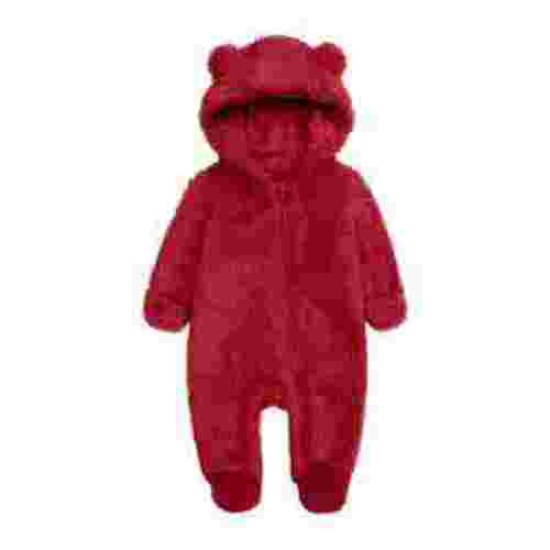 ZyeKqe Winter Baby Clothes keep Warm Fleece Thick 1sie Ear Hooded Jumpsuits Newborn Boys Girls Romper Kids Coats Jackets