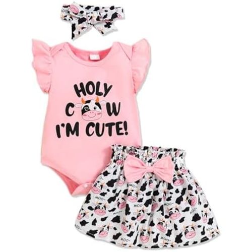 Newborn Infant Clothes Baby Girl Dress Summer Toddler Outfit Cute Girl Romper Skirt Set+Headband