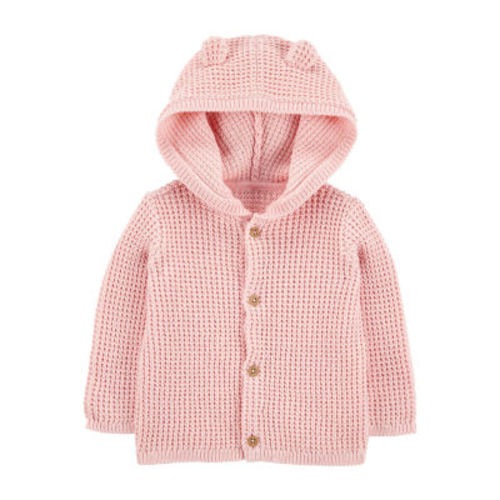 Carter's Baby Girls Hooded Long Sleeve Cardigan