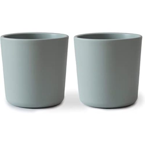 mushie Dinnerware Cups For Kids | Made in Denmark, Set of 2 (Sage)