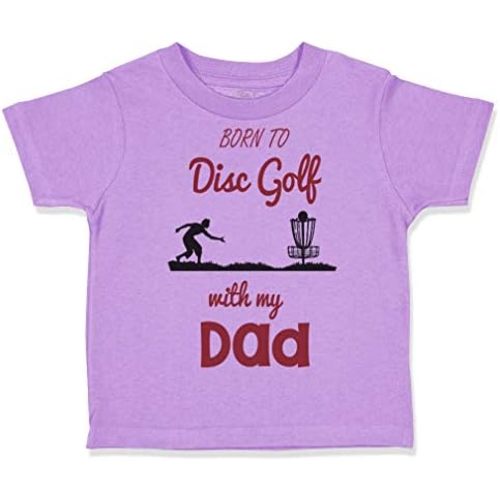 Toddler T-Shirt Born to Disc Golf with My Dad Father's Day Cotton Family Clothes