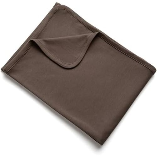 Premium Baby Swaddle Blanket - Luxuriously Soft Pima Cotton Jersey - Lightweight, Breathable Organic Cotton Baby Blanket and Newborn Swaddle - 38” x 38” (Cocoa)