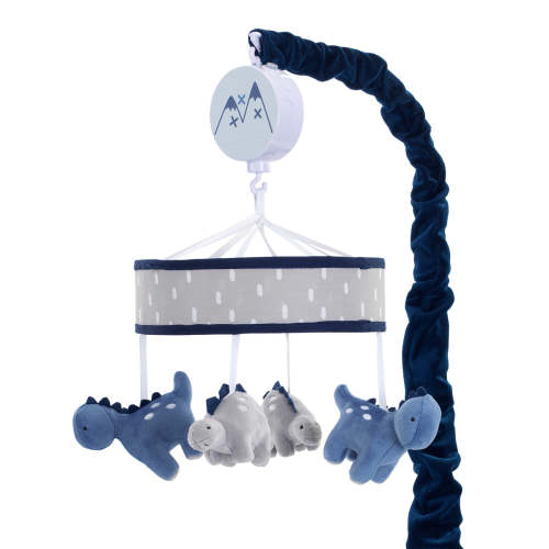 Baby Dino Blue/Gray Dinosaur Musical Baby Crib Mobile Soother Toy
– Lambs & Ivy